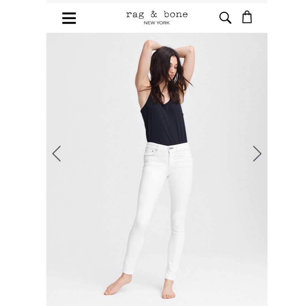 Rag & Bone white skinny jeans
